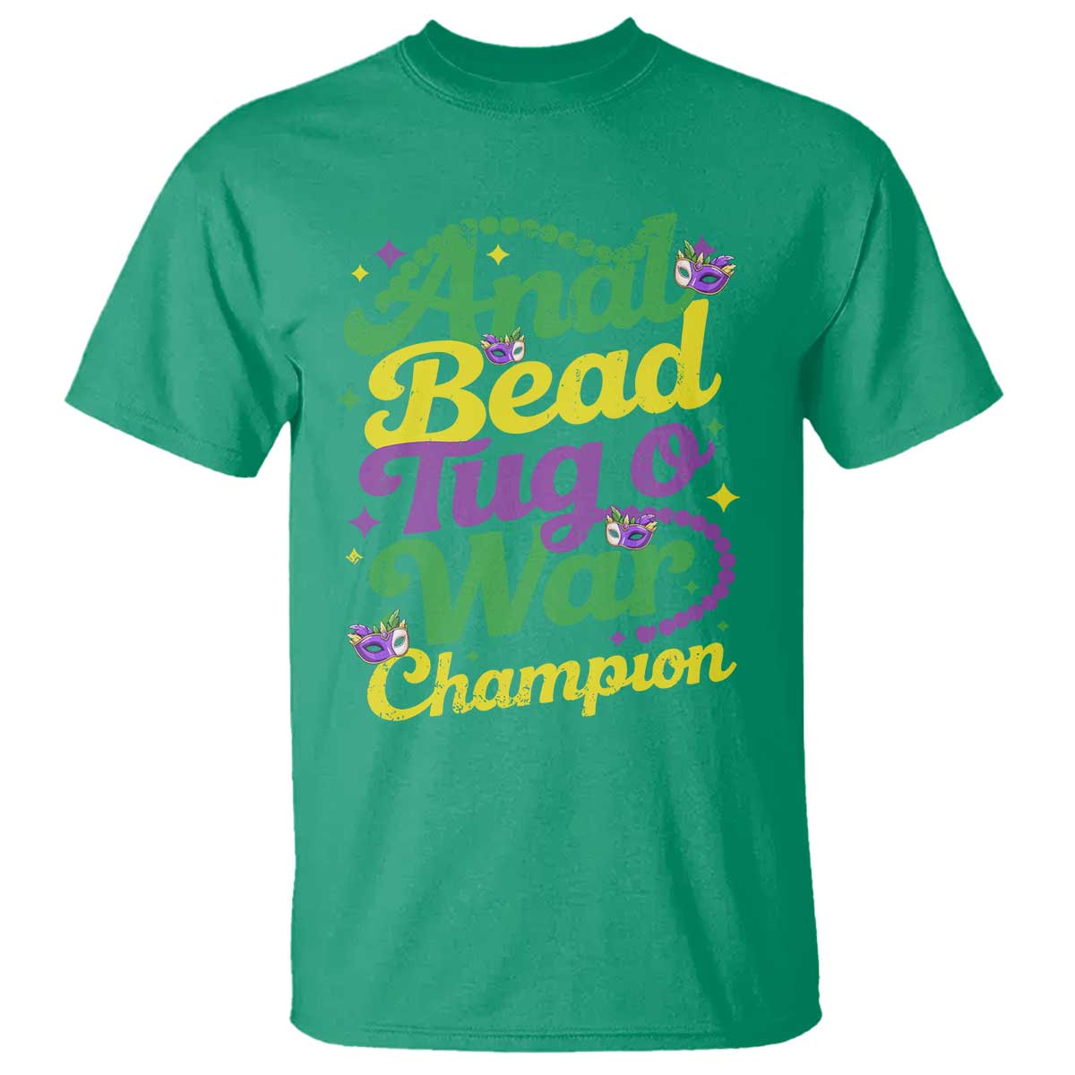Funny Anal Bead Tug O War Mardi Gras T Shirt Fat Tuesday Carnival Adult Humor