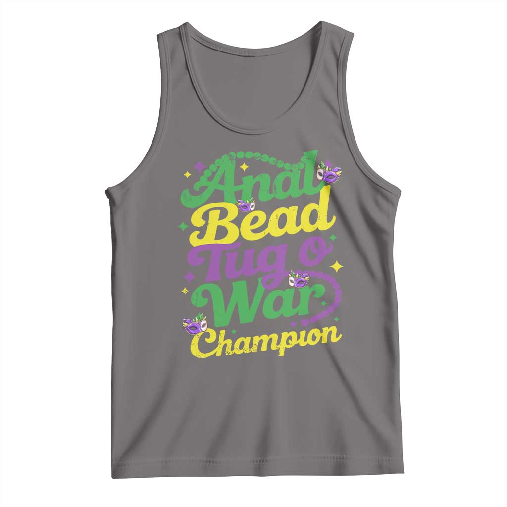 Funny Anal Bead Tug O War Mardi Gras Tank Top Fat Tuesday Carnival Adult Humor