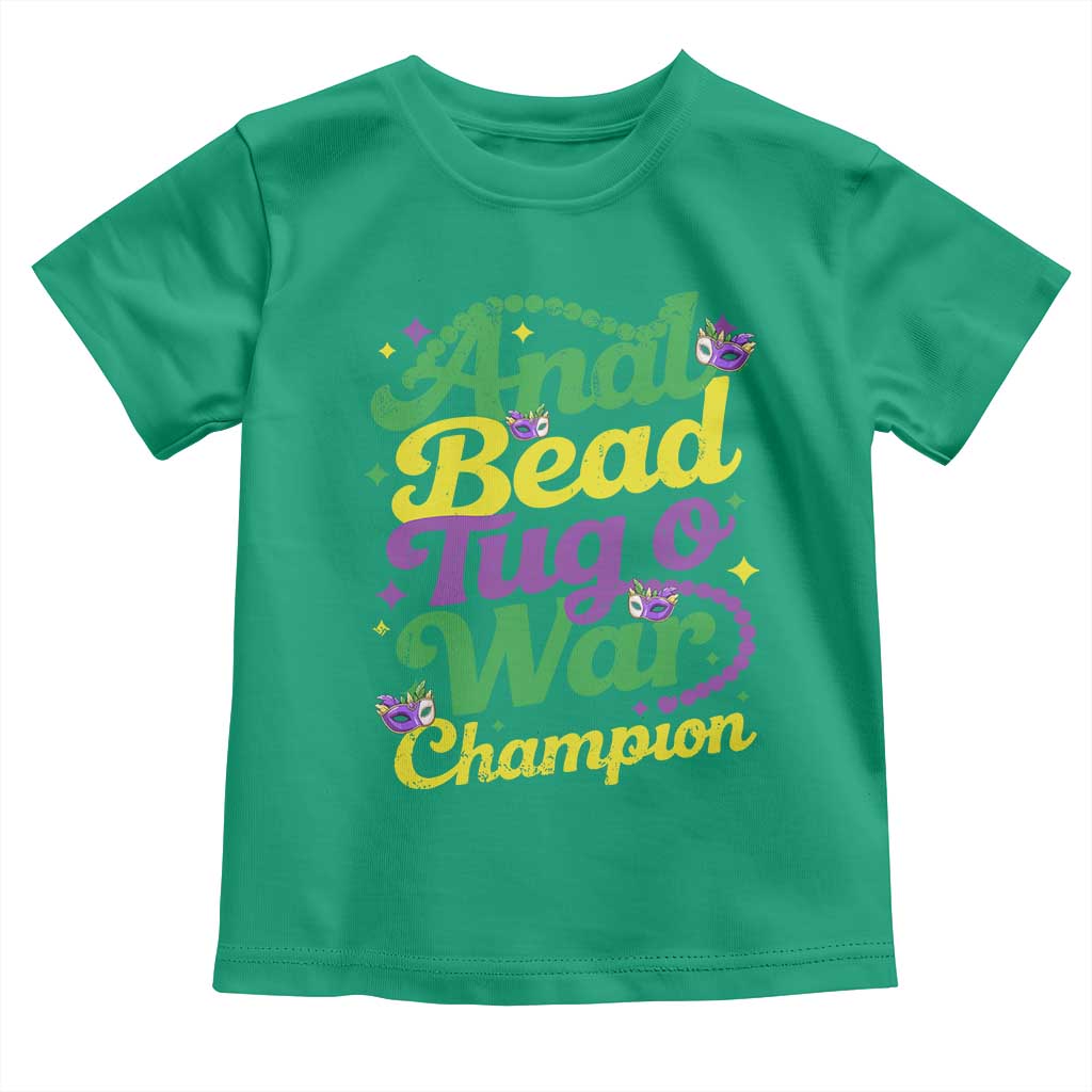 Funny Anal Bead Tug O War Mardi Gras Toddler T Shirt Fat Tuesday Carnival Adult Humor