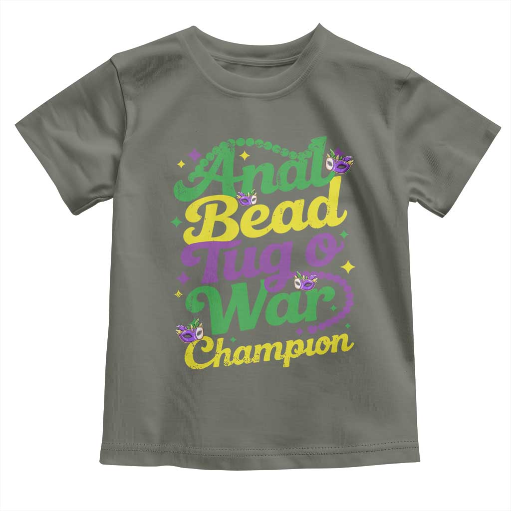 Funny Anal Bead Tug O War Mardi Gras Toddler T Shirt Fat Tuesday Carnival Adult Humor