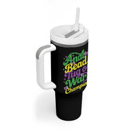 Funny Anal Bead Tug O War Mardi Gras Tumbler With Handle Fat Tuesday Carnival Adult Humor