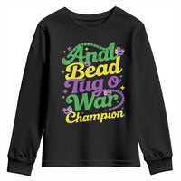 Funny Anal Bead Tug O War Mardi Gras Youth Sweatshirt Fat Tuesday Carnival Adult Humor