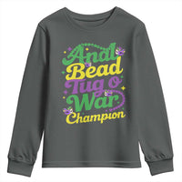 Funny Anal Bead Tug O War Mardi Gras Youth Sweatshirt Fat Tuesday Carnival Adult Humor