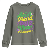 Funny Anal Bead Tug O War Mardi Gras Youth Sweatshirt Fat Tuesday Carnival Adult Humor