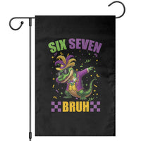 Funny 67 Mardi Gras Alligator Garden Flag Six Seven Bruh Mardigator Dabbing Crocodile