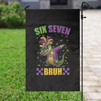 Funny 67 Mardi Gras Alligator Garden Flag Six Seven Bruh Mardigator Dabbing Crocodile