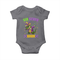 Funny 67 Mardi Gras Alligator Baby Onesie Six Seven Bruh Mardigator Dabbing Crocodile