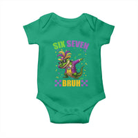 Funny 67 Mardi Gras Alligator Baby Onesie Six Seven Bruh Mardigator Dabbing Crocodile