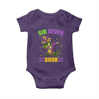 Funny 67 Mardi Gras Alligator Baby Onesie Six Seven Bruh Mardigator Dabbing Crocodile