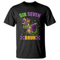 Funny 67 Mardi Gras Alligator T Shirt Six Seven Bruh Mardigator Dabbing Crocodile