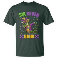 Funny 67 Mardi Gras Alligator T Shirt Six Seven Bruh Mardigator Dabbing Crocodile