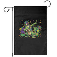 Funny Dabbing Alligator 67 Mardi Gras Six Seven Meme Garden Flag