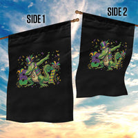 Funny Dabbing Alligator 67 Mardi Gras Six Seven Meme Garden Flag