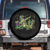 Funny Dabbing Alligator 67 Mardi Gras Six Seven Meme Spare Tire Cover