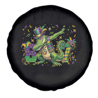 Funny Dabbing Alligator 67 Mardi Gras Six Seven Meme Spare Tire Cover
