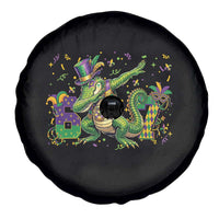 Funny Dabbing Alligator 67 Mardi Gras Six Seven Meme Spare Tire Cover
