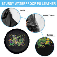 Funny Dabbing Alligator 67 Mardi Gras Six Seven Meme Spare Tire Cover