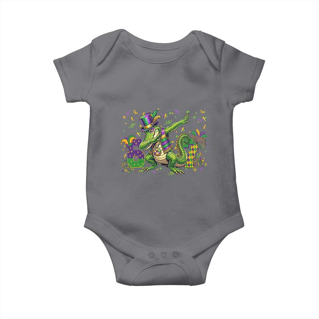 Funny Dabbing Alligator 67 Mardi Gras Six Seven Meme Baby Onesie