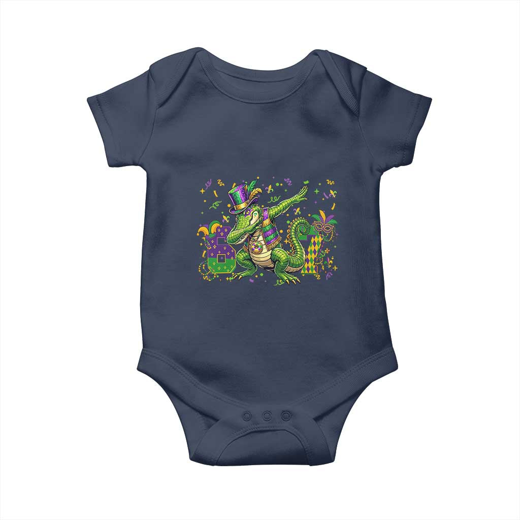 Funny Dabbing Alligator 67 Mardi Gras Six Seven Meme Baby Onesie