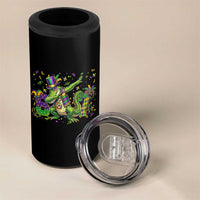 Funny Dabbing Alligator 67 Mardi Gras Six Seven Meme 4 in 1 Can Cooler Tumbler