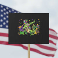 Funny Dabbing Alligator 67 Mardi Gras Six Seven Meme Protest Sign