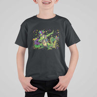 Funny Dabbing Alligator 67 Mardi Gras Six Seven Meme T Shirt For Kid