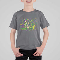 Funny Dabbing Alligator 67 Mardi Gras Six Seven Meme T Shirt For Kid