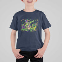 Funny Dabbing Alligator 67 Mardi Gras Six Seven Meme T Shirt For Kid