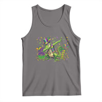 Funny Dabbing Alligator 67 Mardi Gras Six Seven Meme Tank Top