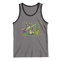Funny Dabbing Alligator 67 Mardi Gras Six Seven Meme Tank Top