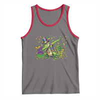 Funny Dabbing Alligator 67 Mardi Gras Six Seven Meme Tank Top