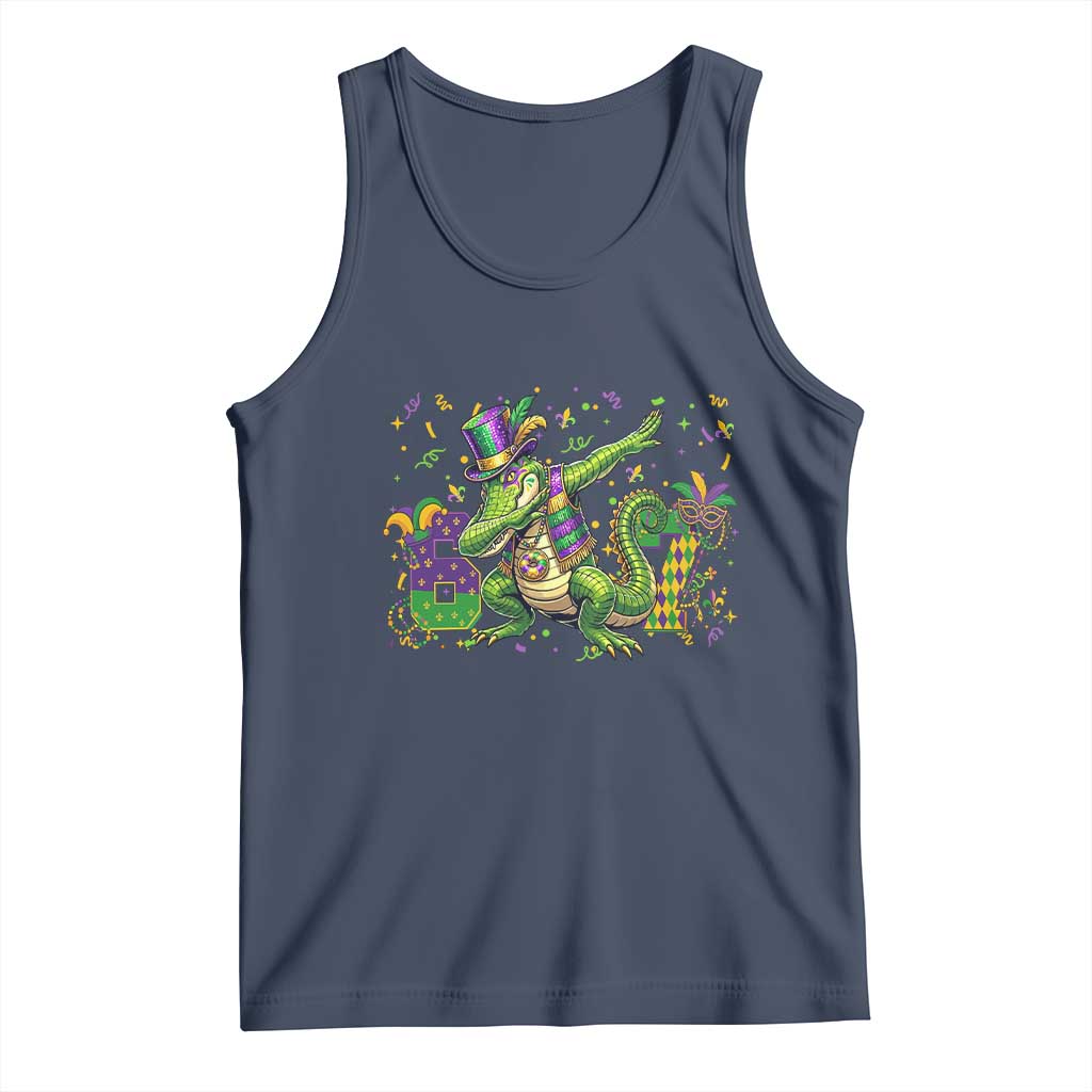 Funny Dabbing Alligator 67 Mardi Gras Six Seven Meme Tank Top
