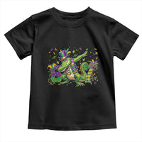 Funny Dabbing Alligator 67 Mardi Gras Six Seven Meme Toddler T Shirt