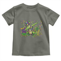 Funny Dabbing Alligator 67 Mardi Gras Six Seven Meme Toddler T Shirt