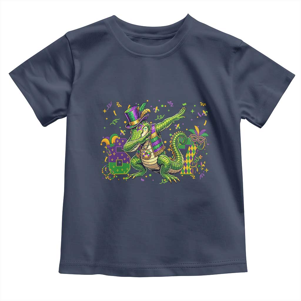 Funny Dabbing Alligator 67 Mardi Gras Six Seven Meme Toddler T Shirt