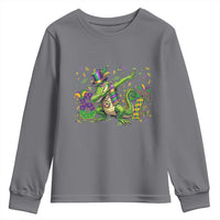 Funny Dabbing Alligator 67 Mardi Gras Six Seven Meme Youth Sweatshirt