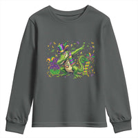Funny Dabbing Alligator 67 Mardi Gras Six Seven Meme Youth Sweatshirt