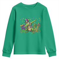 Funny Dabbing Alligator 67 Mardi Gras Six Seven Meme Youth Sweatshirt