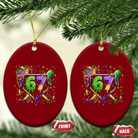 Funny Baseball Mardi Gras 67 Ice Cream Drip Ceramic Ornament Six Seven Meme Carnival