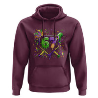 Funny Baseball Mardi Gras 67 Ice Cream Drip Hoodie Six Seven Meme Carnival