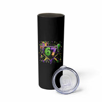 Funny Baseball Mardi Gras 67 Ice Cream Drip Skinny Tumbler Six Seven Meme Carnival