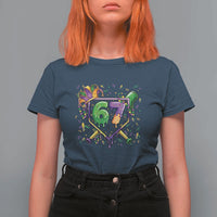 Funny Baseball Mardi Gras 67 Ice Cream Drip T Shirt For Women Six Seven Meme Carnival