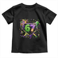 Funny Baseball Mardi Gras 67 Ice Cream Drip Toddler T Shirt Six Seven Meme Carnival