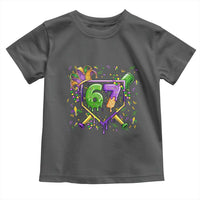 Funny Baseball Mardi Gras 67 Ice Cream Drip Toddler T Shirt Six Seven Meme Carnival