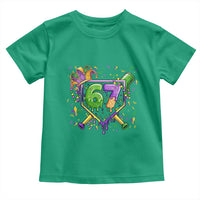 Funny Baseball Mardi Gras 67 Ice Cream Drip Toddler T Shirt Six Seven Meme Carnival