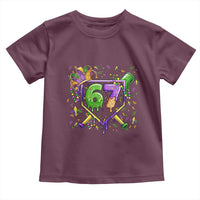 Funny Baseball Mardi Gras 67 Ice Cream Drip Toddler T Shirt Six Seven Meme Carnival