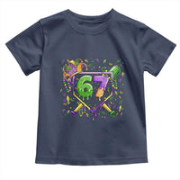 Funny Baseball Mardi Gras 67 Ice Cream Drip Toddler T Shirt Six Seven Meme Carnival