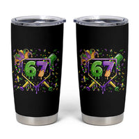 Funny Baseball Mardi Gras 67 Ice Cream Drip Tumbler Cup Six Seven Meme Carnival