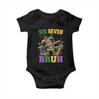 Funny 67 Mardi Gras Baby Onesie Six Seven Bruh Dabbing Jester