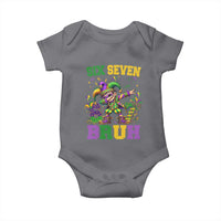 Funny 67 Mardi Gras Baby Onesie Six Seven Bruh Dabbing Jester